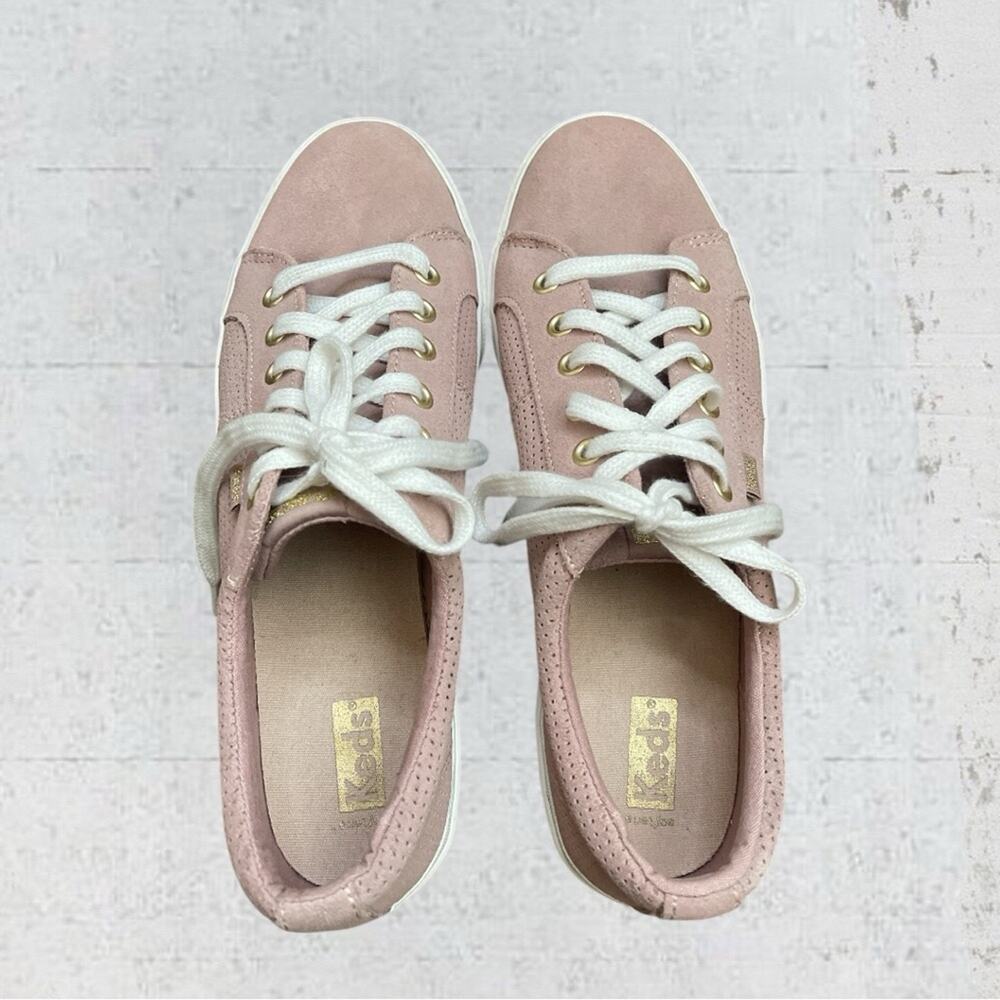 Keds Jump Kick Duo Perf Suede Size 11 Mauve Chunky Sneaker Preppy - Picture 10 of 12